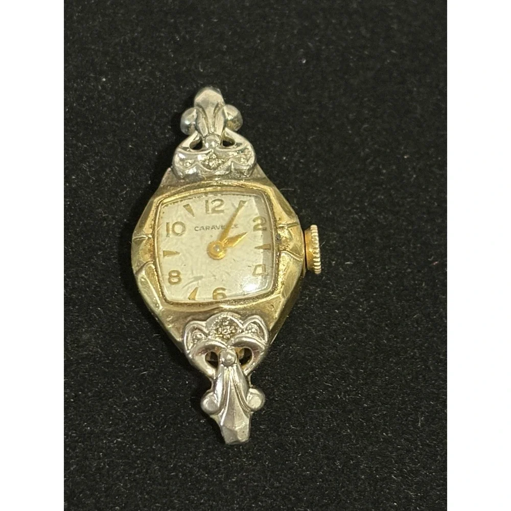 Vintage Caravelle Bulova Women's Dress Watch 10K RGP Parts Repair Non-Running